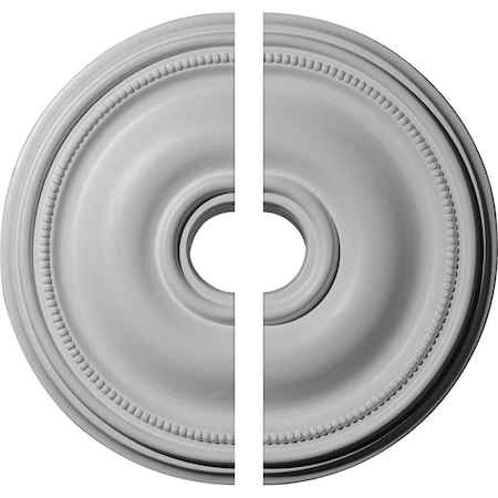 Ekena Millwork Bradford Ceiling Medallion, Two Piece (Fits Canopies up to 4 3/8"), 18 1/8"OD x 3 3/4"ID x 1 1/8"P CM18BR2